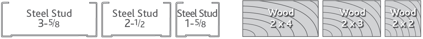 Steel Wall - Framing, C-Studs Dimensions & Drawings